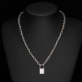 thumbnail image 3 of 4PCS Pendant Necklaces Alloy Circle Sweater Chain Lock Pendant Chain, 3 of 9