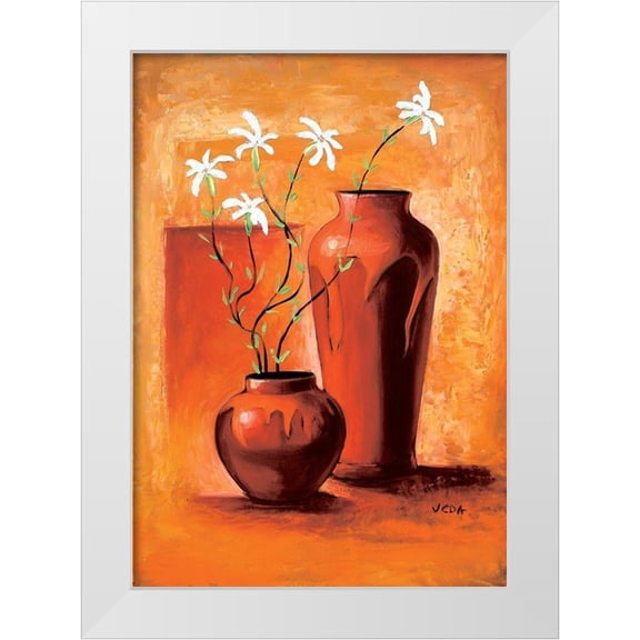 Veda 11x14 White Modern Wood Framed Museum Art Print Titled - Spring Composition IV