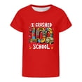 thumbnail image 4 of SGMVNU Graphic Tees for Boys Girls Kids Boys Short Sleeve Shirts Size 18-20 Casual Short Sleeve Crewneck Print T-Shirts Summer Outfit 100 Days of School Shirts(Size 8-9 Years,Red), 4 of 4