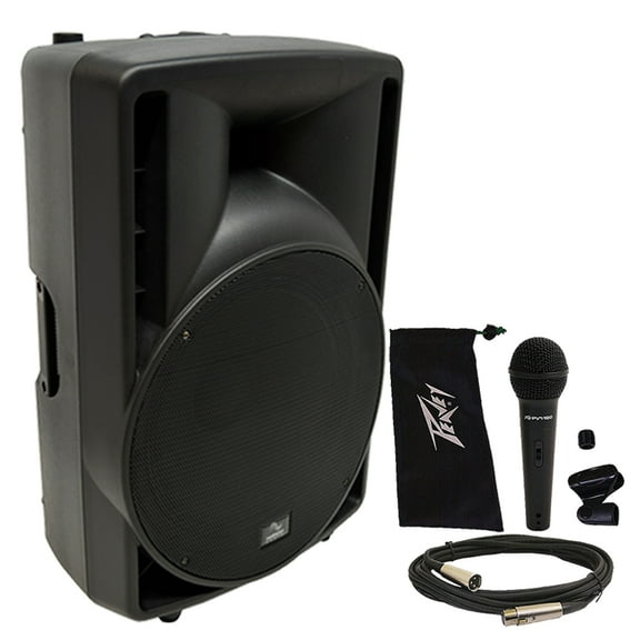 Harmony Audio HA-C15A Pro DJ 15" Powered 1000W Active PA Speaker & Peavey PV Mic