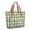 Green and White Checkered Pattern, variant on Green and White Checkered Pattern Large Tote Bag for Women, Polyester Roomy Work Tote with Pockets and Zipper, Foldable Gifts Ideas for Christmas Birthday