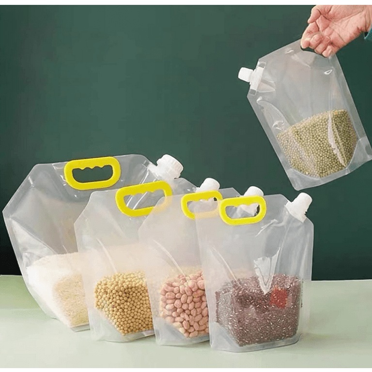 10pcs Grain Moisture-proof Sealed Bag, Transparent Grain Storage