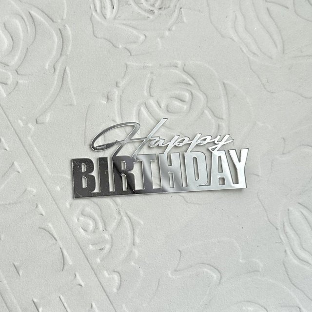 Paquete de decoración de acrílico lateral para pastel de feliz cumpleaños con forma de mariposa de acrílico