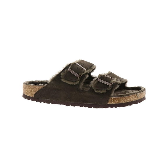 Birkenstock Mens Arizona Shearling Comfort Footbed Slide Sandals
