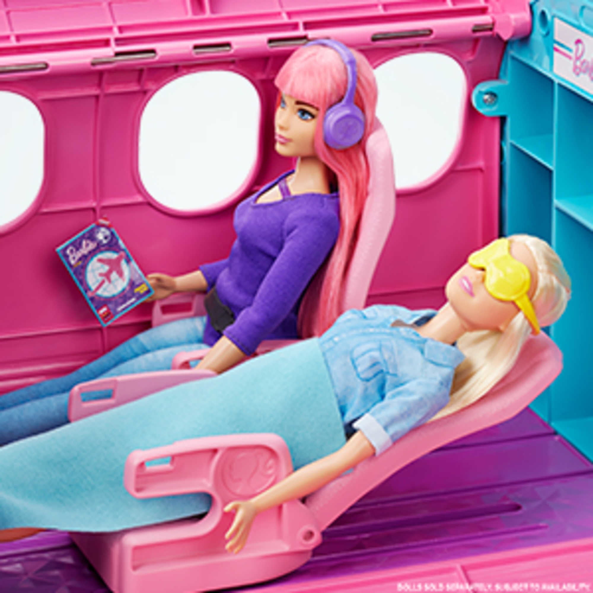 Barbie Pink Passport Glamour Jet Doll Set Plane Hours Of Imagination Girls Toy 