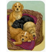 Puppies Glass Cutting Board- Large