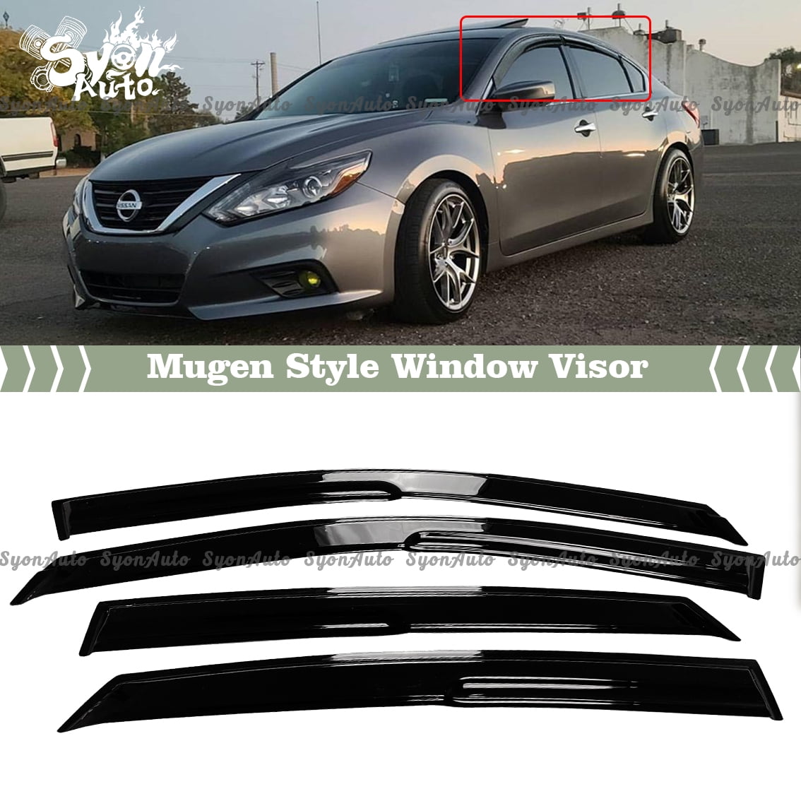 Fits 05-10 Honda Odyssey Mugen Style Acrylic Window Visors 4Pc Set 