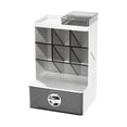 thumbnail image 4 of Organizador de almacenamiento de inserción oblicua, soporte de escritorio para lápices, pinceles de maquillaje En blanco y negro, 4 of 9