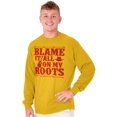 thumbnail image 5 of Blame It On My Roots Country Music Long Sleeve TShirt Men Women Brisco Brands L, 5 of 6