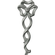 Ekena Millwork 4 3/4"W x 12 3/8"H x 7/8"P Versailles Medium Ribbon with Bow Drop Onlay