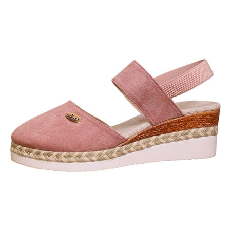 

Jungdeepe Ladies Casual Solid Colour Flock Close Toe Woven Bottom Sandals Women Size 40 Narrow on Sandals Women Comfy Cute Athletic Shoes Stylish Women s Summer Platform Sandals Women Sandals 8