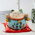 thumbnail image 3 of Bonne Chance Cat Tirelire Ornement Fortune, Cause, 3 of 8