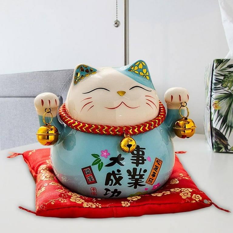 Chinese Good Luck Cat Piggy Feng Shui Ceramic Figurine Chinese Good Luck Cat Piggy Feng Shui Ceramic Figurine