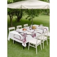 thumbnail image 3 of Outdoor Tablecloth with Umbrella Hole and Zipper, Valentine's Day Rectangle Table Cloth 60x120 Inch Waterproof Tablecloth, French Romantic Butterfly Picnic Table Cover for Patio Camping, 3 of 7