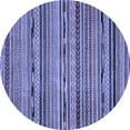 thumbnail image 1 of Ahgly Company Indoor Round Abstract Blue Modern Area Rugs, 5' Round, 1 of 4