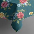 thumbnail image 5 of Pioneer Flower Floral Print Pattern Square Tablecloth, Waterproof Wipeable Spillproof Washable Table Cover for Home Kitchen Party Decor, 52"x52", 5 of 6