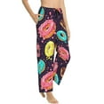thumbnail image 2 of Uemuo Donuts1 Pattern Women's Wide Leg Palazzo Lounge Pants with Pockets Light Weight Loose Comfy Casual Pajama Pants-XX-Large, 2 of 9
