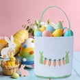 thumbnail image 2 of Qwtwty Gift Basket Canvas Easter Rabbits Basket Children's Candy Easter Egg Handheld Basket Easter Basket Gift Bucket, 2 of 6