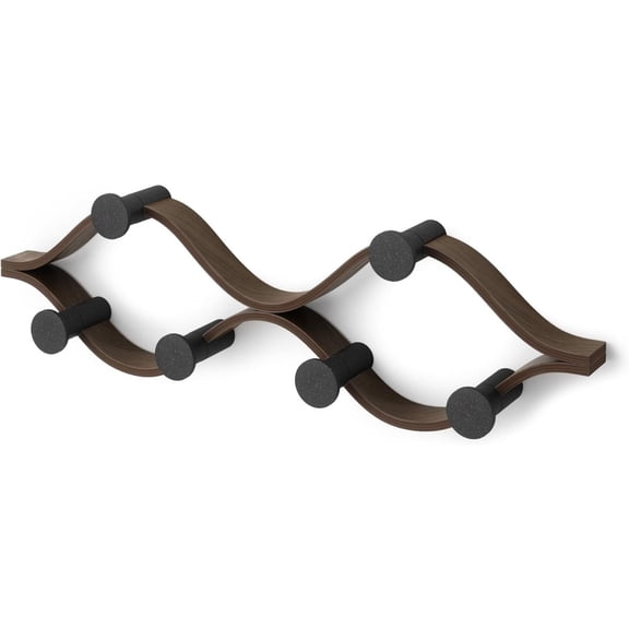 Umbra Montage 6 Wall Hook | Black/Walnut