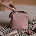 thumbnail image 4 of YAOMOBB Cosmetic Storage Bag Large Capacity Multifunction Bag Solid Color Zipper Closure Smooth Surface Keep Neat Faux Leather Waterproof Business, 4 of 6
