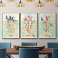 thumbnail image 2 of Growing Leaves IV - Framed Premium Gallery Wrapped Canvas L Frame 3 Piece Set - Ready to Hang, 2 of 9