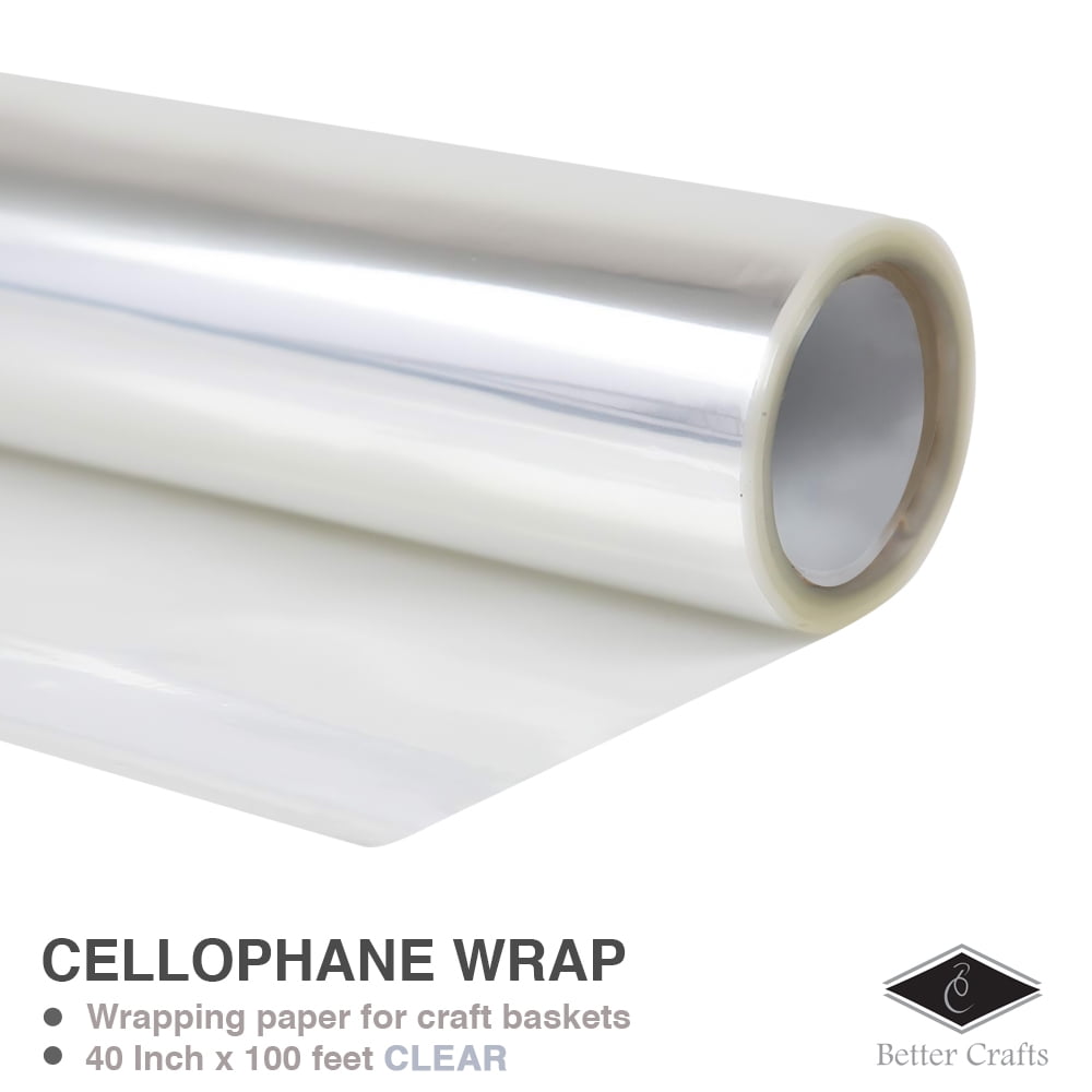 Clear Cellophane Wrap Roll EASTER Gift Baskets Wrapping Paper 40" in X 100'ft 