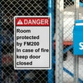 thumbnail image 6 of FM200 Protected Room Keep Door Closed Sign, Industrial Exit Roof Access Sign 8"x12" UV Resistant for Indoor Outdoor Workplace, 6 of 7