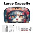 thumbnail image 3 of Cat Waterproof Oxford Fabric Storage Pouch for Electronic Devices - Cord Organizer, Hard Drive Bags, Canvas Storage Box Small, Charger Cord Organizer - 5.9x9.44x3.14 in, 3 of 6