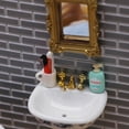 thumbnail image 4 of Joernso 15-Piece Mini Bathroom Accessories Set Dollhouse Miniature Toiletries Simulated Mini Bathtub Washbasin Ornament for Doll House Bathroom, 4 of 7