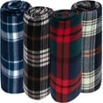thumbnail image 2 of 24 Pack Bulk Plaid Sherpa Fleece Throw Blankets 50 x 60 for Wedding Guests, Homeless, Pets | Plaid Fleece Throw Blankets Bulk, 2 of 6