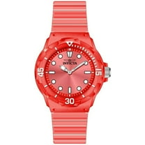Invicta 49210 Women's Celestial Quartz Red Dial PU Strap Watch
