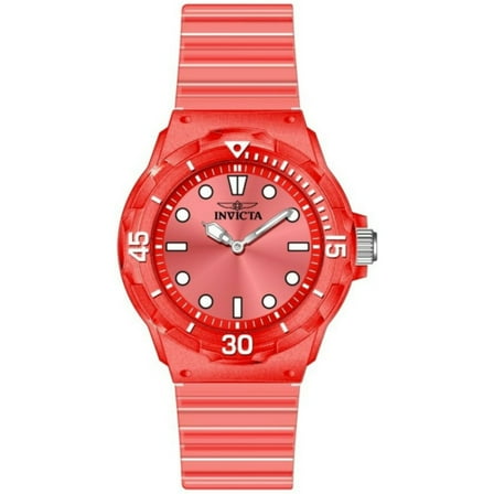 Invicta 49210 Women's Celestial Quartz Red Dial PU Strap Watch