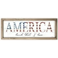 thumbnail image 1 of America Land That I Love Rustic Framed Wood Farmhouse Wall Sign 12x36 (Frame Included), 1 of 1