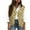 Khaki, variant on Women's Sherpa Vest Sleeveless Button Down Floral Print Open Front Fuzzy Gilet Outerwear Fall Winter Warm Cozy Loose Fit Jacket