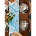 thumbnail image 2 of nqOlkjepod Lighthouse Table Runner 108 Inches Long Farmhouse Dress Scarves, Ocean Beach Abstract Summer Oil Painting Dining Tablerunner for Coffee Table/Kitchen Island/Party Décor, 13" x 108", 2 of 8