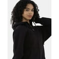 thumbnail image 2 of No Boundaries Zip Front Tunic Hoodie, Women's, 2 of 4