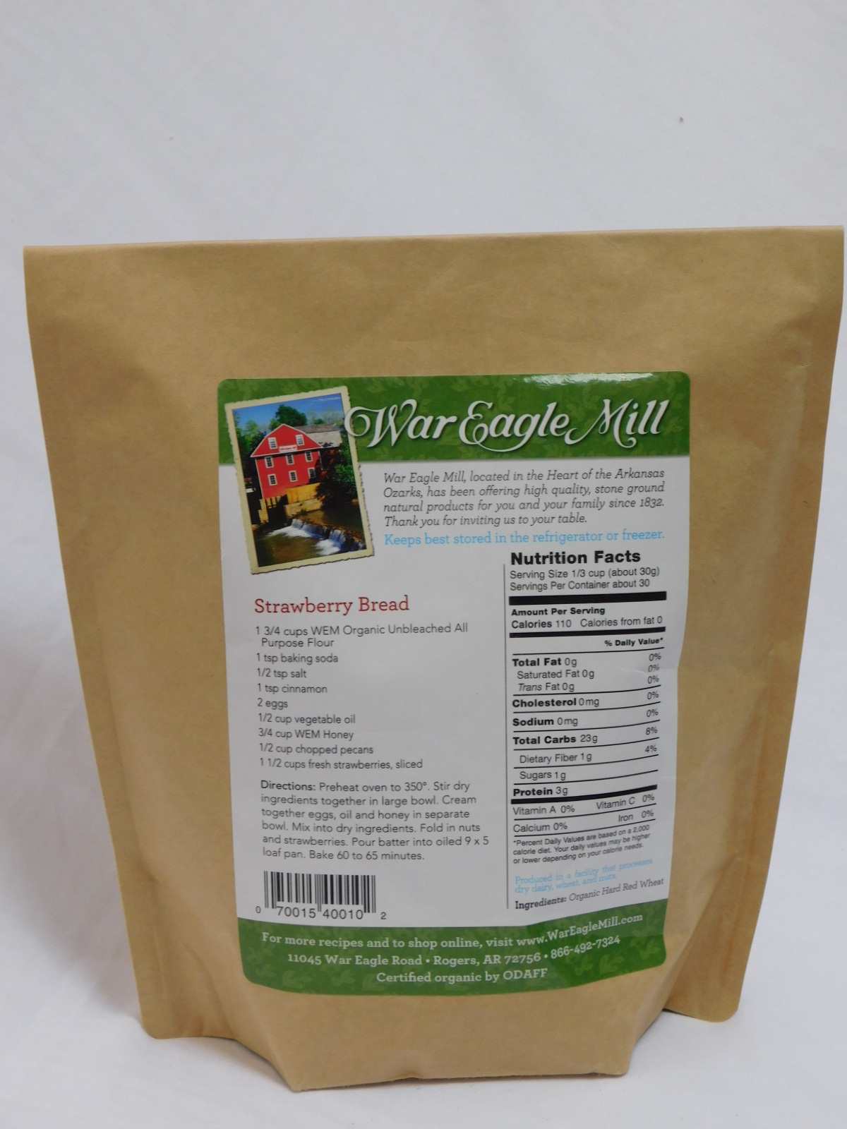 War Eagle Mill Organic Unbleached All Purpose Flour, 2 lb