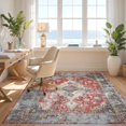 thumbnail image 3 of Design&I 8'x10' Washable Area Rug Boho Throw Vintage Scroll Border Ru Door Felpudo Entryway Scatter for Dining Room, Large Office, Lounge, Snag-Free, 3 of 7