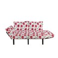 thumbnail image 2 of Poppy Flower Futon Couch, Arrangement of Elements Aquarelle Bloom Pattern Ornamental Composition, Daybed with Metal Frame Upholstered Sofa for Living Dorm, Loveseat, Coral Green White, by Ambesonne, 2 of 4