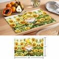 thumbnail image 6 of Sunflower Gnomes Placemats Set of 4 Spring Summer Botanical Florals Place Mats Indoor Wipeable Table Mats Washable Cloth Dining Table Placemats for Kitchen Holiday Party Home Decor 13x19 Inch, 6 of 9