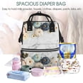 thumbnail image 5 of Daiia Pumpkin And White Marble Large Capacity Baby Bag Waterproof Stylish Diaper Bag Mummy Backpack Adjustable Straps Diaper BagBaby Essentials Bag, 5 of 6