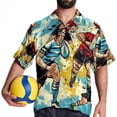 thumbnail image 4 of Football Men's Short Sleeve Beach Shirts, Casual Poplin Button Down Shirt, Summer Casual Printed Unisex Shirts, 4 of 6
