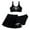 Black, variant on Girls Swimsuits Size 10-12 Rash Guard Girls Bikini Adjustable Strap Girls Swimwear Tankini 3-Piece Tropical Printed Girl Bathing Suit