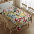 thumbnail image 2 of Pioneer Flower Rectangle Tablecloth 60"x84",Waterproof Polyester Rectangle Table Cloth, Wipeable Spillproof Polyester Tablecloth for Dining, Camping, Indoor and Outdoor, 2 of 5