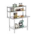 thumbnail image 6 of Uforic Stainless Steel Table with Overshelves, 30" X 24" Work Table with 30" X 12" Shelf, Metal Table Prep Table for Home Kitchen Restaurant Garage Warehouse, 6 of 9