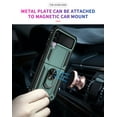 thumbnail image 4 of Samsung Galaxy Z Flip 3 Case, Allytech 360 Degree Rotating Kickstand Ring Holder Compatible with Magnetic Car Mount Heavy Duty Shock Absorption Back Cover Case for Samsung Galaxy Z Flip 3,Darkgreen, 4 of 6