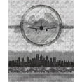 thumbnail image 2 of Hogan, Melody 26x32 White Modern Wood Framed Museum Art Print Titled - Skyline Airline 1, 2 of 4