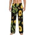 thumbnail image 2 of Kdxio Bees and Sunflowers Print Men's Sleep Pajama Pant Lounge Pants with Pockets, 2 of 8
