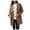 Brown, variant on Women Winter Elegant Slim Double Long Coat Wool Blend Warm Outerwear Jacket