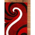thumbnail image 3 of GLORY RUGS Area Rug 2x3 Red Black Door Mat Modern Swirls Carpet Bedroom Living Room Contemporary Dining Accent Sevilla Collection 4817, 3 of 5
